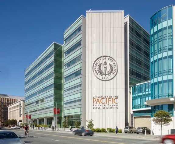 Exterior of building at the University of the Pacific Arthur A Dugoni School of Dentistry